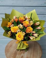 Букет цветов из:  Альстромерии и Розы в Каратузском
