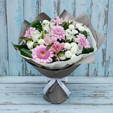 Букет цветов из:  Герберы, Альстромерии и Хризантемы в Каратузском