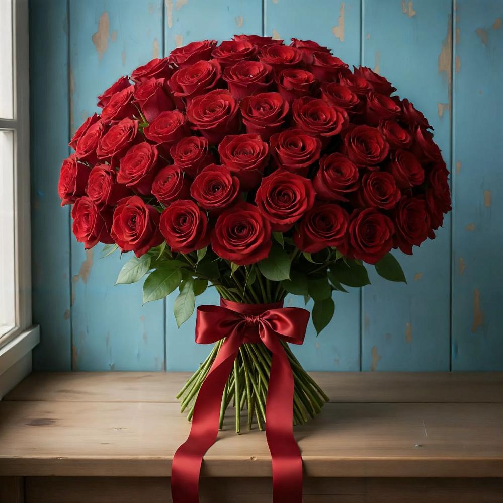 Букет Красные розы Блэк Меджик в Каратузском