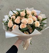 Букет Кремовые розы Латте в Каратузском