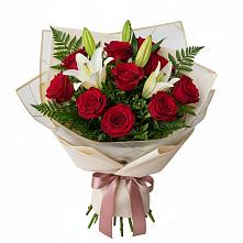 Букет цветов из:  Лилии и Розы в Каратузском