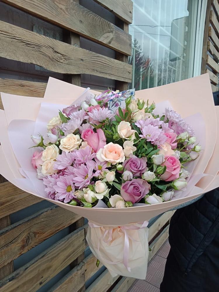 Букет цветов из: Розы и Хризантемы в Каратузском