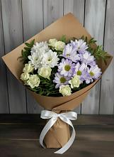 Букет цветов из:  Хризантемы и Розы в Каратузском