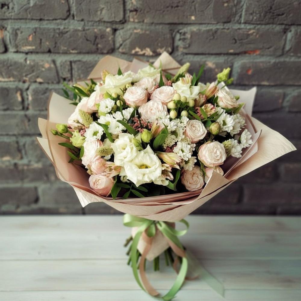 Букет цветов из: Альстромерии, Розы и Хризантемы в Каратузском