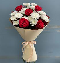 Букет цветов из:  Розы и Хризантемы в Каратузском