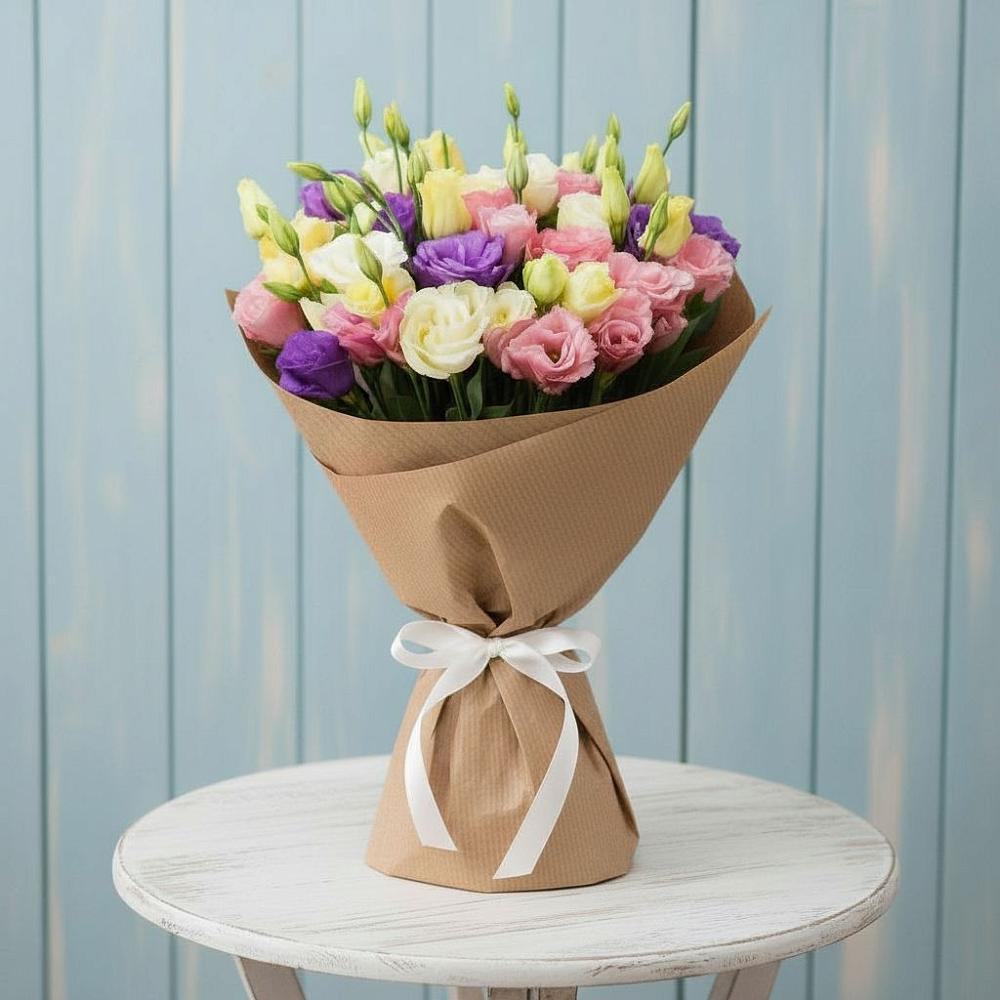 Букет цветов из: Лизиантусы в Каратузском