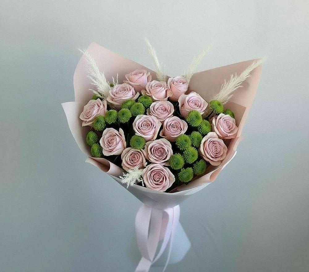 Букет цветов из: Розы и Хризантемы в Каратузском