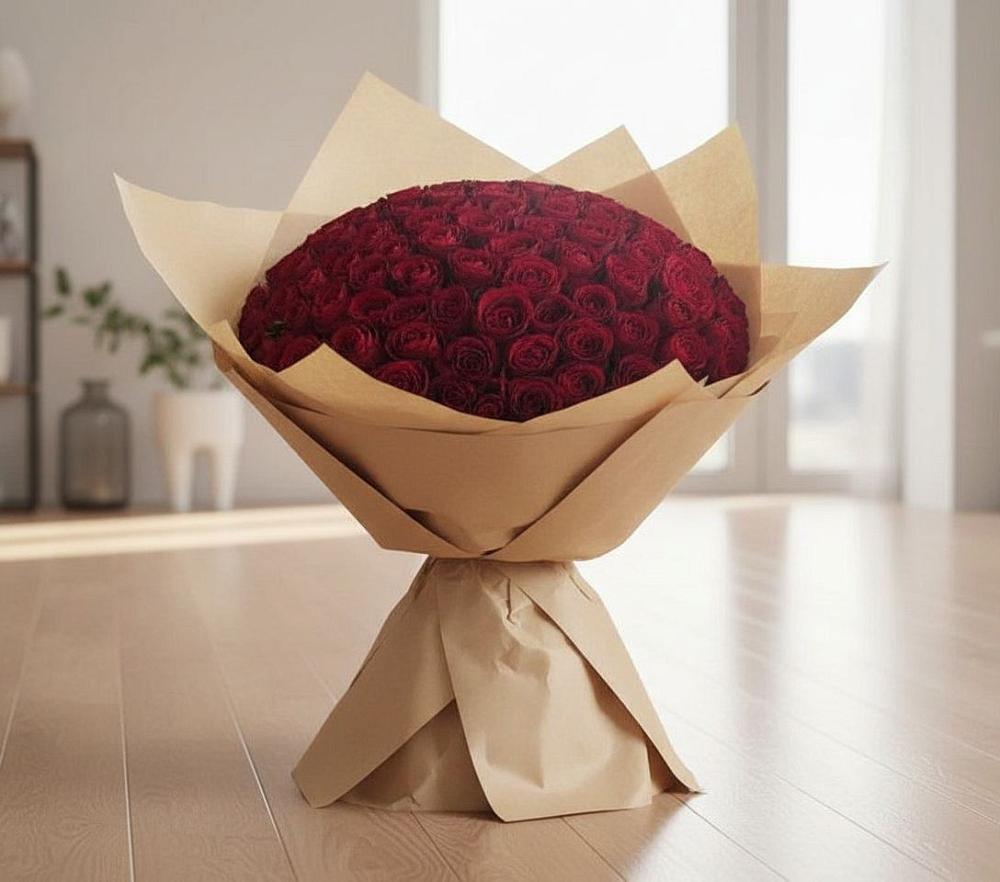Букет 101 Красная роза в Каратузском