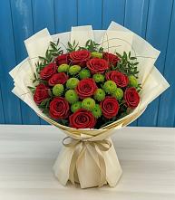 Букет цветов из:  Розы и Хризантемы в Каратузском