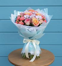 Букет цветов из:  Хризантемы и Розы #REPLACE_PRED# Каратузском