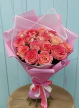 Букет 15 Розовых роз Равель в Каратузском