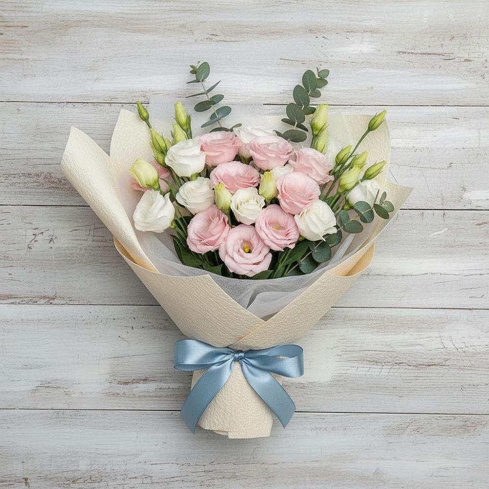 Букет цветов из: Лизиантусы в Каратузском